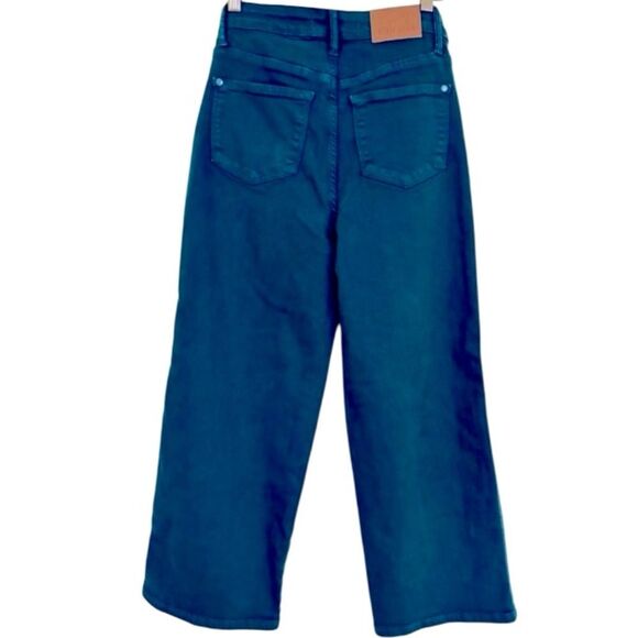 Judy Blue High Waist Wide Leg Garment Dyed Crop Jeans Teal - Picture 2 of 8